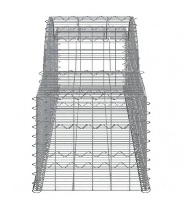 vidaXL Arched Gabion Baskets 25 pcs 300x50x40/60 cm Galvanised Iron