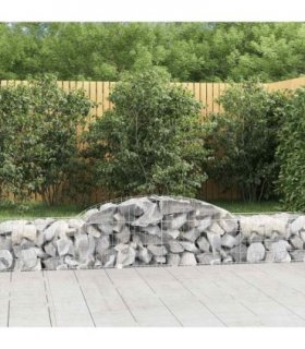 vidaXL Arched Gabion Baskets 30 pcs 300x50x40/60 cm Galvanised Iron