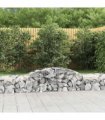 vidaXL Arched Gabion Baskets 30 pcs 300x50x40/60 cm Galvanised Iron