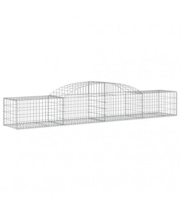 vidaXL Arched Gabion Baskets 30 pcs 300x50x40/60 cm Galvanised Iron