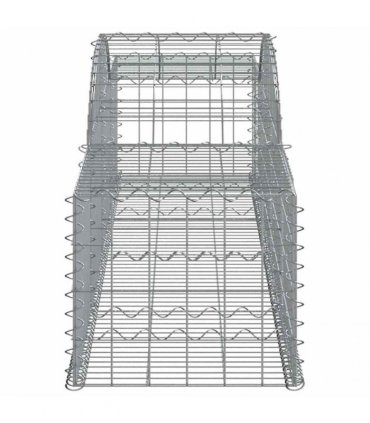vidaXL Arched Gabion Baskets 30 pcs 300x50x40/60 cm Galvanised Iron