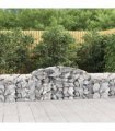 vidaXL Arched Gabion Baskets 13 pcs 300x50x60/80 cm Galvanised Iron