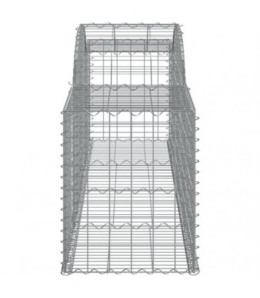 vidaXL Arched Gabion Baskets 13 pcs 300x50x60/80 cm Galvanised Iron