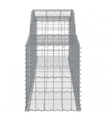 vidaXL Arched Gabion Baskets 15 pcs 300x50x60/80 cm Galvanised Iron