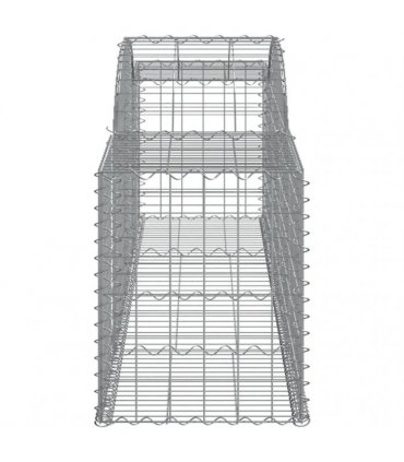 vidaXL Arched Gabion Baskets 17 pcs 300x50x60/80 cm Galvanised Iron