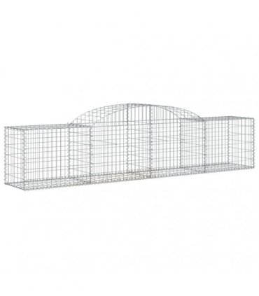 vidaXL Arched Gabion Baskets 20 pcs 300x50x60/80 cm Galvanised Iron