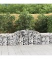 vidaXL Arched Gabion Baskets 30 pcs 300x50x60/80 cm Galvanised Iron