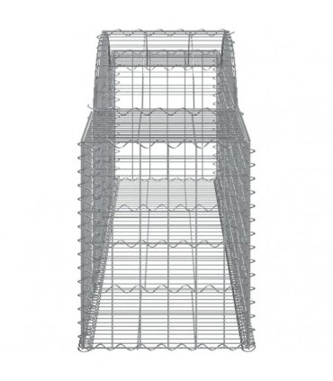 vidaXL Arched Gabion Baskets 30 pcs 300x50x60/80 cm Galvanised Iron