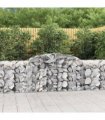 vidaXL Arched Gabion Baskets 30 pcs 300x50x80/100 cm Galvanised Iron