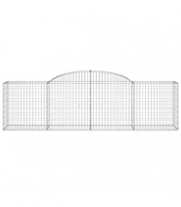 vidaXL Arched Gabion Baskets 30 pcs 300x50x80/100 cm Galvanised Iron