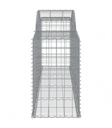 vidaXL Arched Gabion Baskets 30 pcs 300x50x80/100 cm Galvanised Iron