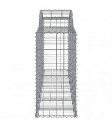 vidaXL Arched Gabion Baskets 30 pcs 300x50x100/120 cm Galvanised Iron