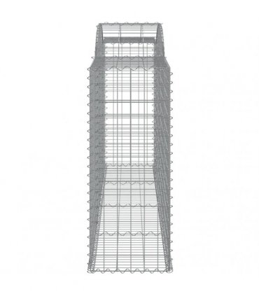 vidaXL Arched Gabion Baskets 12 pcs 300x50x120/140 cm Galvanised Iron