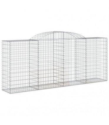 vidaXL Arched Gabion Baskets 13 pcs 300x50x120/140 cm Galvanised Iron