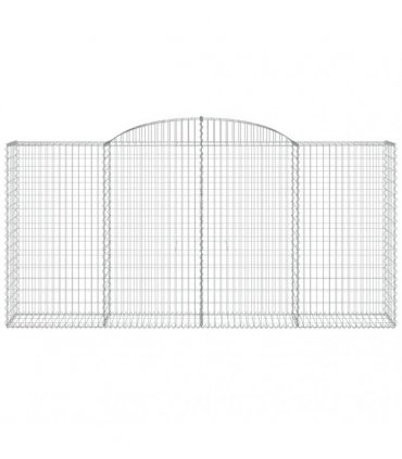 vidaXL Arched Gabion Baskets 6 pcs 300x50x140/160 cm Galvanised Iron