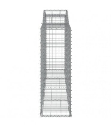 vidaXL Arched Gabion Baskets 6 pcs 300x50x140/160 cm Galvanised Iron