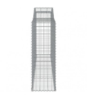 vidaXL Arched Gabion Baskets 12 pcs 300x50x140/160 cm Galvanised Iron