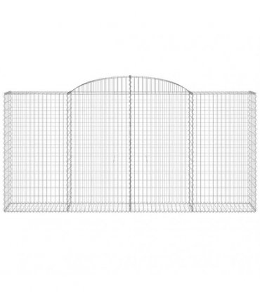vidaXL Arched Gabion Baskets 13 pcs 300x50x140/160 cm Galvanised Iron