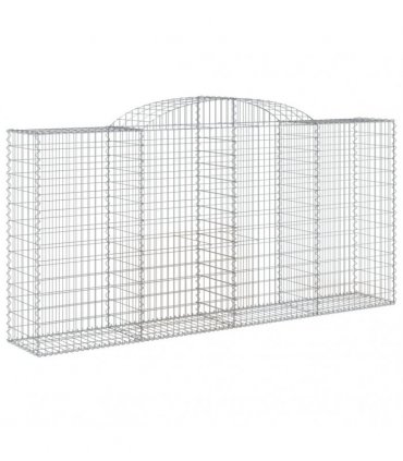 vidaXL Arched Gabion Baskets 20 pcs 300x50x140/160 cm Galvanised Iron