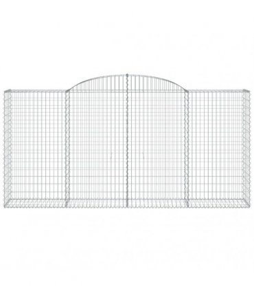 vidaXL Arched Gabion Baskets 20 pcs 300x50x140/160 cm Galvanised Iron