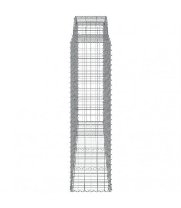 vidaXL Arched Gabion Baskets 3 pcs 300x50x180/200 cm Galvanised Iron