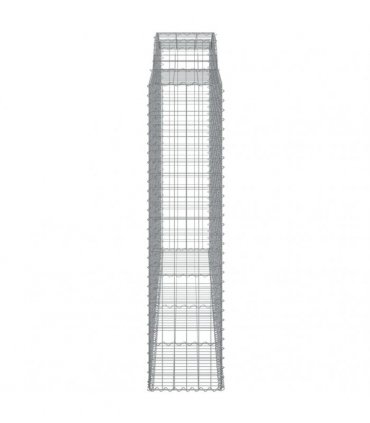 vidaXL Arched Gabion Baskets 2 pcs 300x50x200/220 cm Galvanised Iron