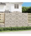 vidaXL Arched Gabion Baskets 4 pcs 300x50x200/220 cm Galvanised Iron