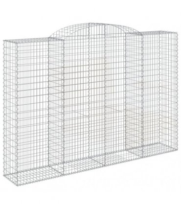vidaXL Arched Gabion Baskets 6 pcs 300x50x200/220 cm Galvanised Iron