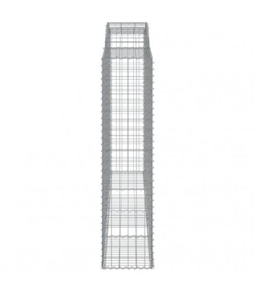 vidaXL Arched Gabion Baskets 6 pcs 300x50x200/220 cm Galvanised Iron