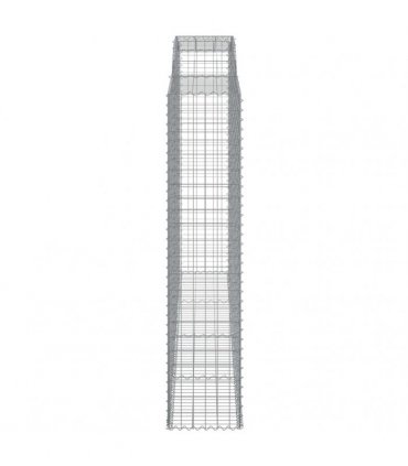 vidaXL Arched Gabion Baskets 5 pcs 300x50x220/240 cm Galvanised Iron