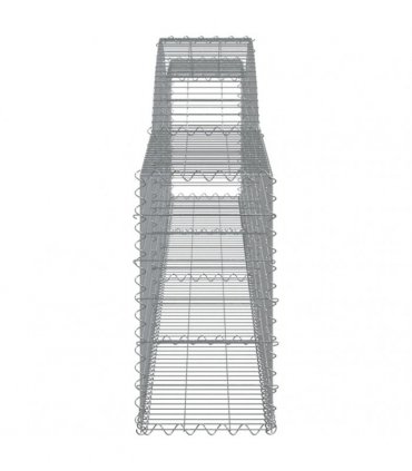 vidaXL Arched Gabion Baskets 5 pcs 400x30x60/80 cm Galvanised Iron