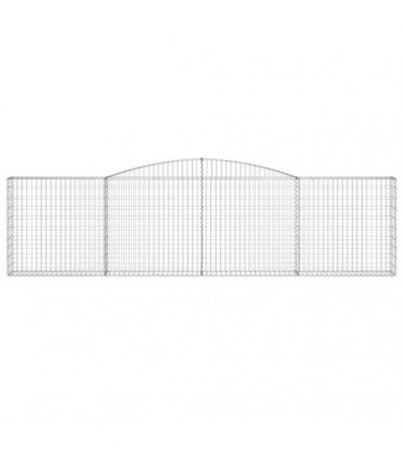 vidaXL Arched Gabion Baskets 6 pcs 400x30x100/120 cm Galvanised Iron