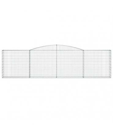 vidaXL Arched Gabion Baskets 9 pcs 400x30x100/120 cm Galvanised Iron
