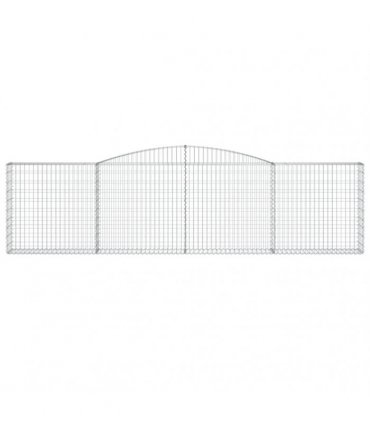 vidaXL Arched Gabion Baskets 10 pcs 400x30x100/120 cm Galvanised Iron