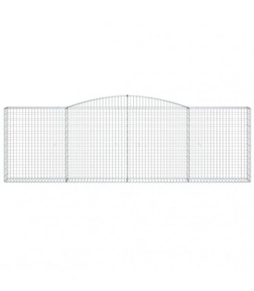 vidaXL Arched Gabion Baskets 3 pcs 400x30x120/140 cm Galvanised Iron