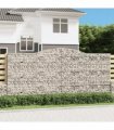 vidaXL Arched Gabion Baskets 2 pcs 400x30x180/200 cm Galvanised Iron