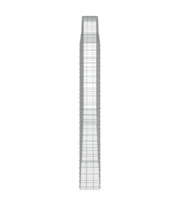 vidaXL Arched Gabion Baskets 4 pcs 400x30x220/240 cm Galvanised Iron