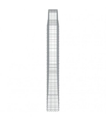 vidaXL Arched Gabion Baskets 5 pcs 400x30x220/240 cm Galvanised Iron