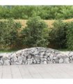 vidaXL Arched Gabion Baskets 5 pcs 400x50x40/60 cm Galvanised Iron