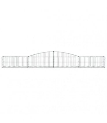 vidaXL Arched Gabion Baskets 5 pcs 400x50x40/60 cm Galvanised Iron