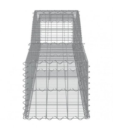 vidaXL Arched Gabion Baskets 5 pcs 400x50x40/60 cm Galvanised Iron