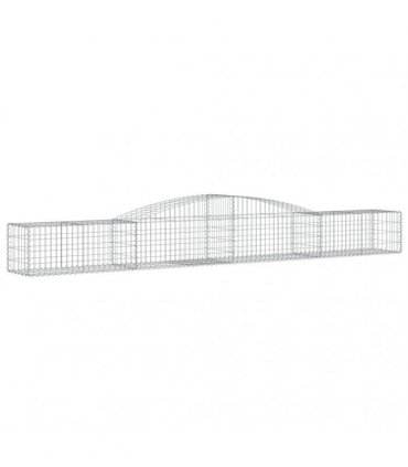 vidaXL Arched Gabion Baskets 6 pcs 400x50x40/60 cm Galvanised Iron