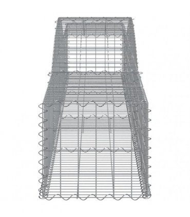 vidaXL Arched Gabion Baskets 8 pcs 400x50x40/60 cm Galvanised Iron
