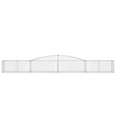 vidaXL Arched Gabion Baskets 10 pcs 400x50x40/60 cm Galvanised Iron