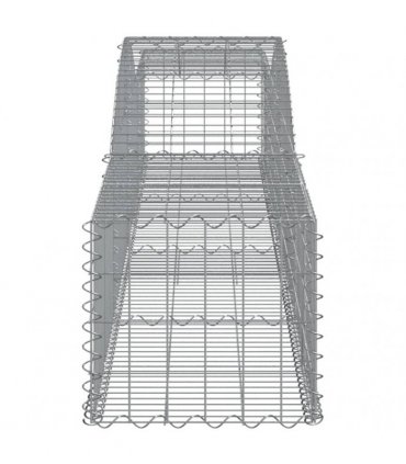 vidaXL Arched Gabion Baskets 10 pcs 400x50x40/60 cm Galvanised Iron