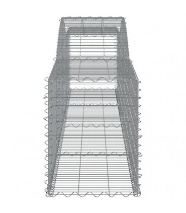 vidaXL Arched Gabion Baskets 15 pcs 400x50x60/80 cm Galvanised Iron