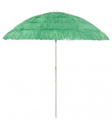 vidaXL Hawaii Beach Parasol Green 240 cm