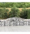 vidaXL Arched Gabion Baskets 25 pcs 400x50x60/80 cm Galvanised Iron