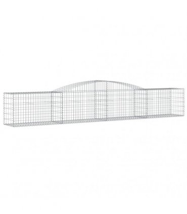 vidaXL Arched Gabion Baskets 25 pcs 400x50x60/80 cm Galvanised Iron