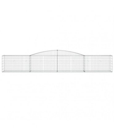 vidaXL Arched Gabion Baskets 25 pcs 400x50x60/80 cm Galvanised Iron